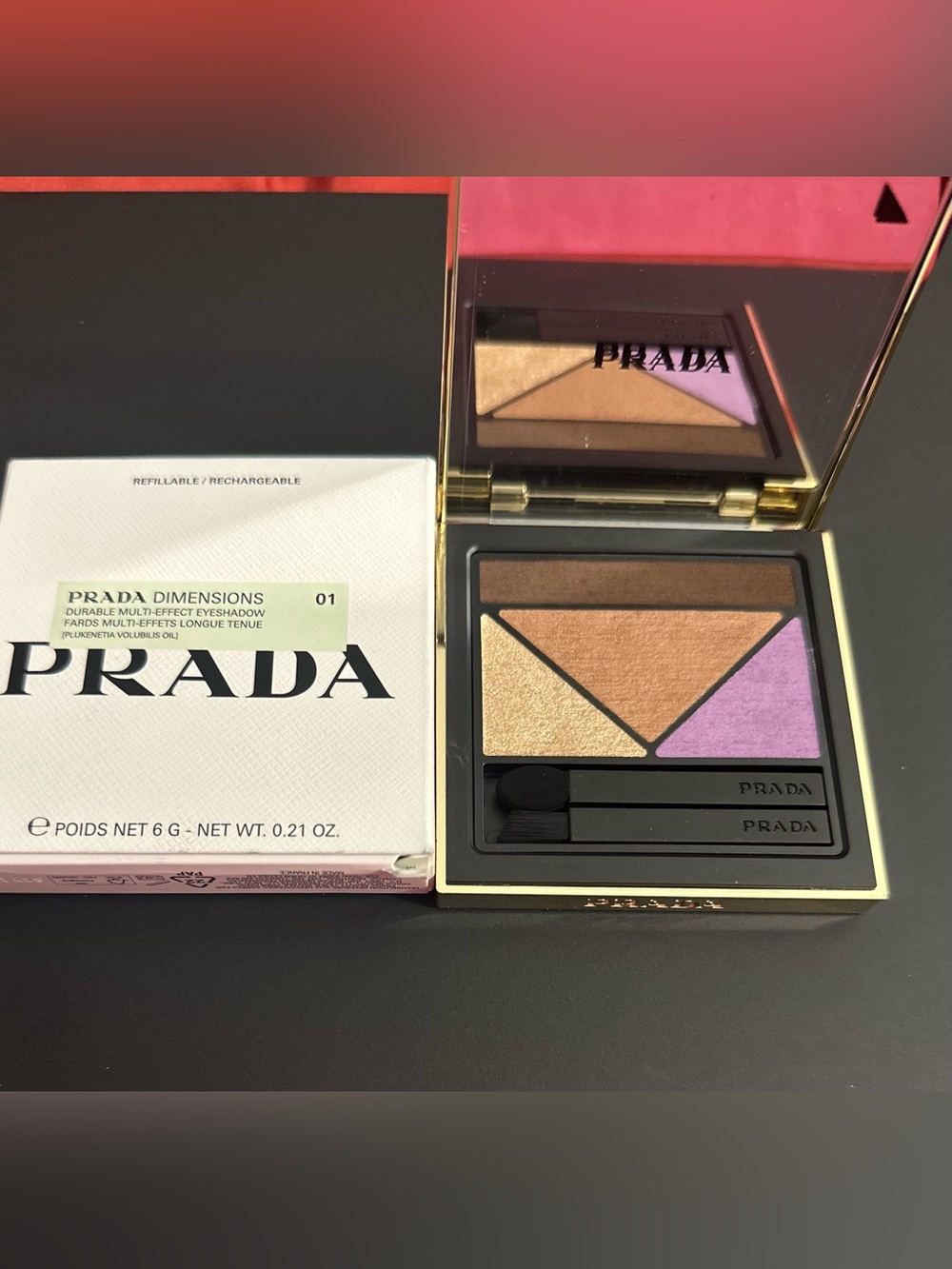 Prada Dimensions Multi Effect Refillable Eyeshadow Palette |Brand new